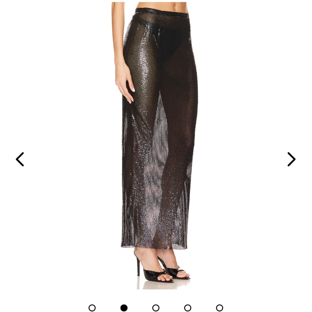 Lovers + Friends Black Metallic Maxi Skirt - Picture 2 of 4